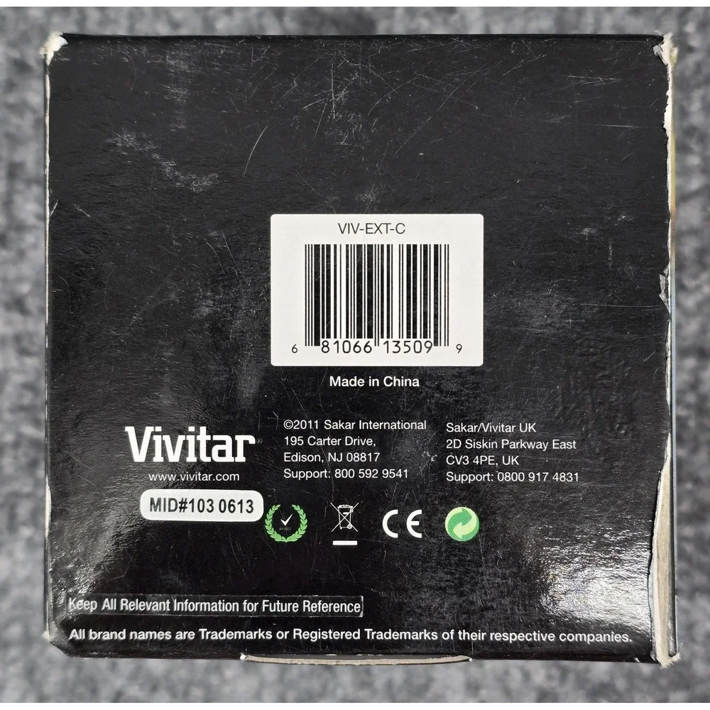 Vivitar Macro Extension Tube Set 13mm 21mm 31mm - Compatible with Canon Cameras